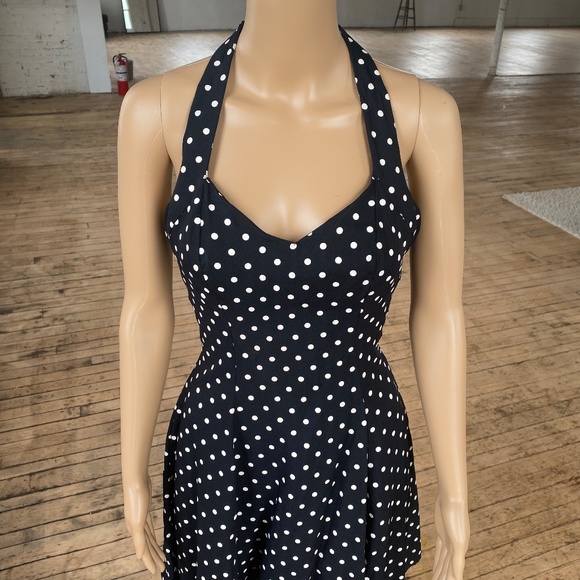 Vintage 1990s Pin Up Polka Dot Dress - Picture 4 of 7